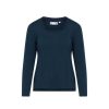 Shirts En Tops | ESSENZA Shirts En Tops Essenza Luyza Uni Darkest Blue Top Lange Mouw L