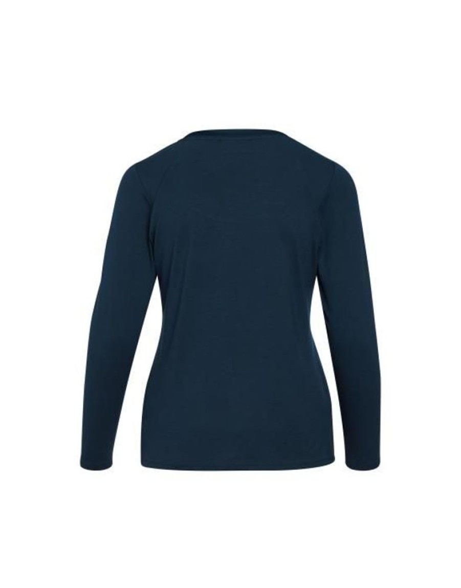 Shirts En Tops | ESSENZA Shirts En Tops Essenza Luyza Uni Darkest Blue Top Lange Mouw L