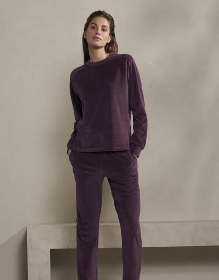 Broeken | ESSENZA Broeken Essenza Jill Uni Plum Wine Lange Broek L