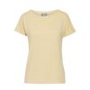 Shirts En Tops | ESSENZA Shirts En Tops Essenza Ellen Uni Yellow Straw Top Korte Mouw M