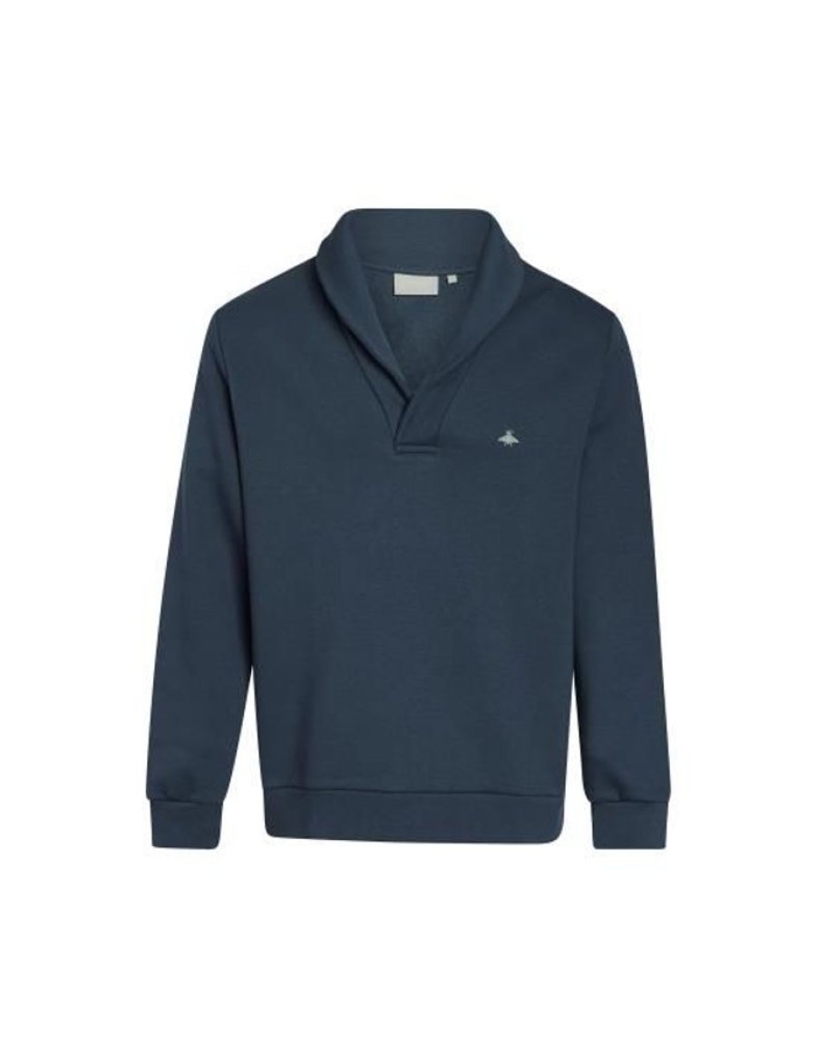 Truien En Vesten | ESSENZA Truien En Vesten Essenza Otus Uni Deep Sea Blue Sweater M