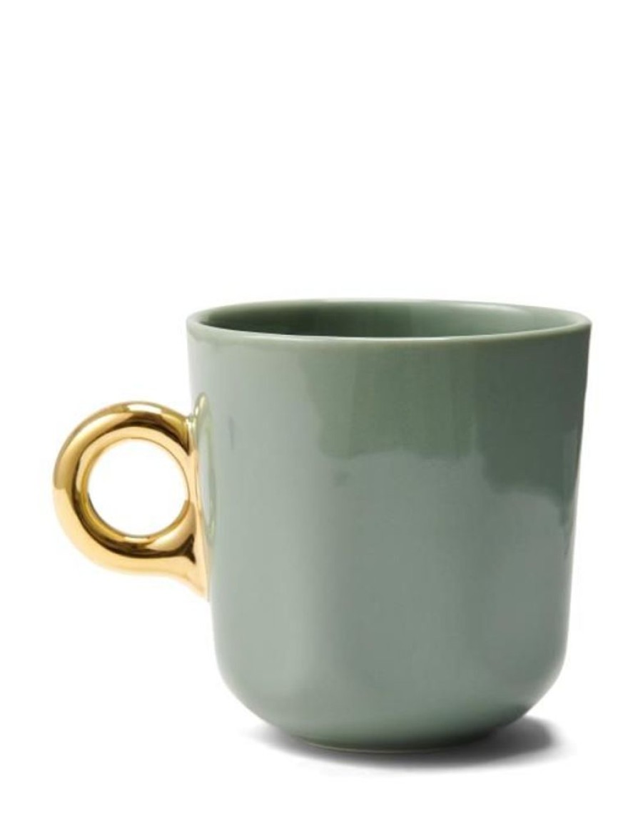 Koffie En Thee | ESSENZA Koffie En Thee Essenza Sculpture Espresso Kop & Schotel Stone Green 9 Cl