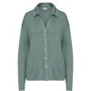 Shirts En Tops | ESSENZA Shirts En Tops Essenza Kae Uni Reef Green Top Lange Mouw Xs