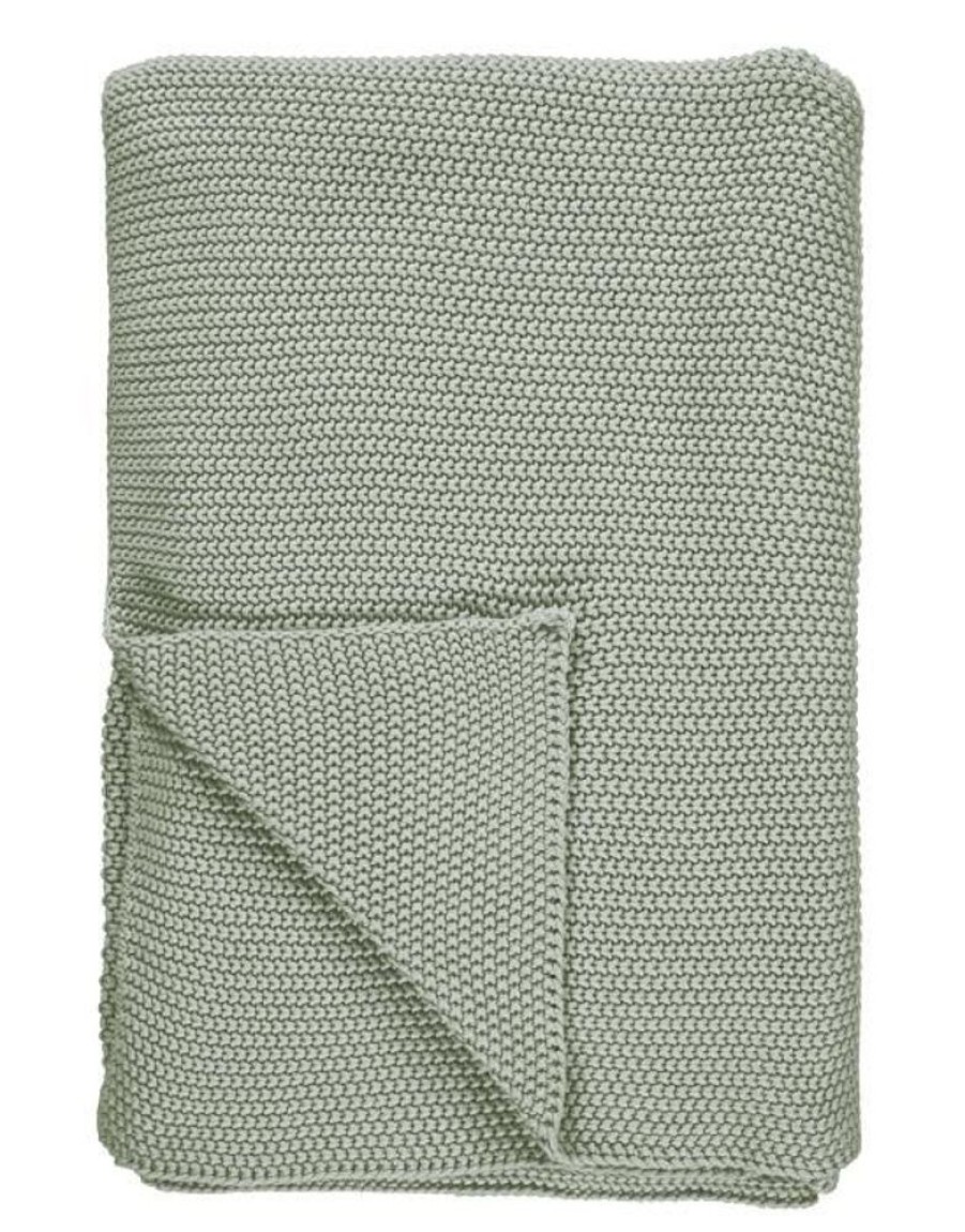 Plaids | Marc O'Polo Plaids Marc O'Polo Nordic Knit Sprei Garden Green 130 X 170 Cm