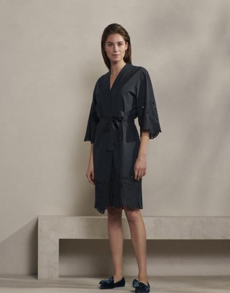 Kimono'S | ESSENZA Kimono'S Essenza Sarai Tilia Darkest Blue Kimono L