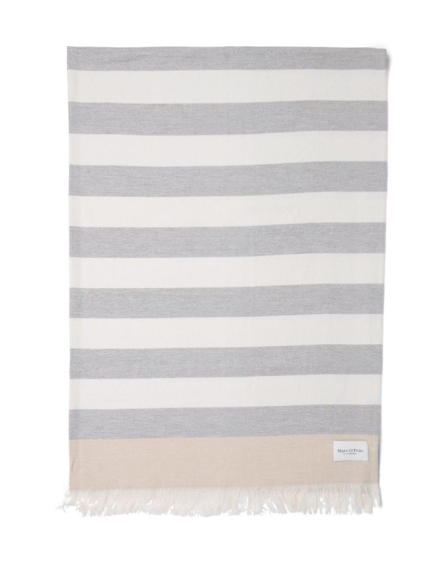 Plaids | Marc O'Polo Plaids Marc O'Polo Per Neutral Grey / Off White Plaid 130 X 170 Cm