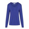 Shirts En Tops | ESSENZA Shirts En Tops Essenza Eva Uni Cobalt Blue Top Lange Mouw Xs