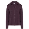 Shirts En Tops | ESSENZA Shirts En Tops Essenza Kae Uni Plum Wine Top Lange Mouw S