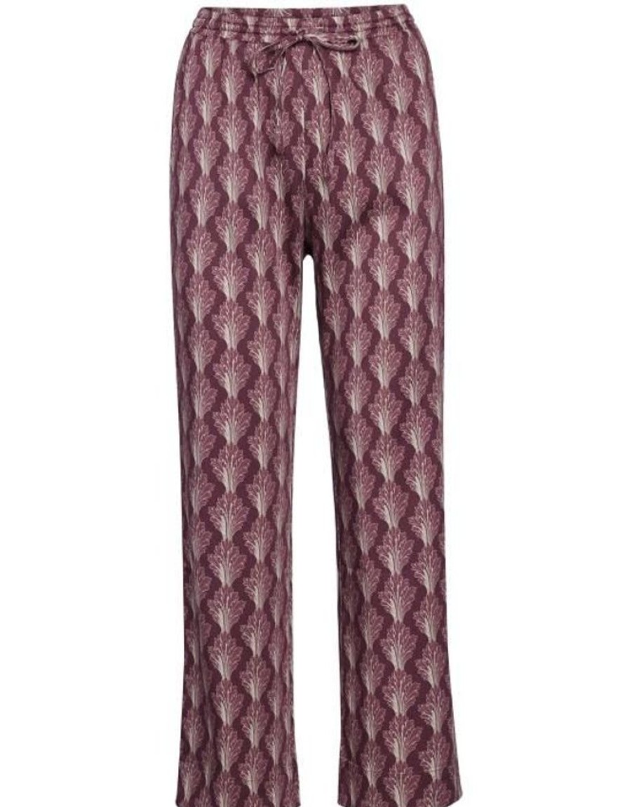 Broeken | ESSENZA Broeken Essenza Mare Tesse Cherry Red Lange Broek Xs