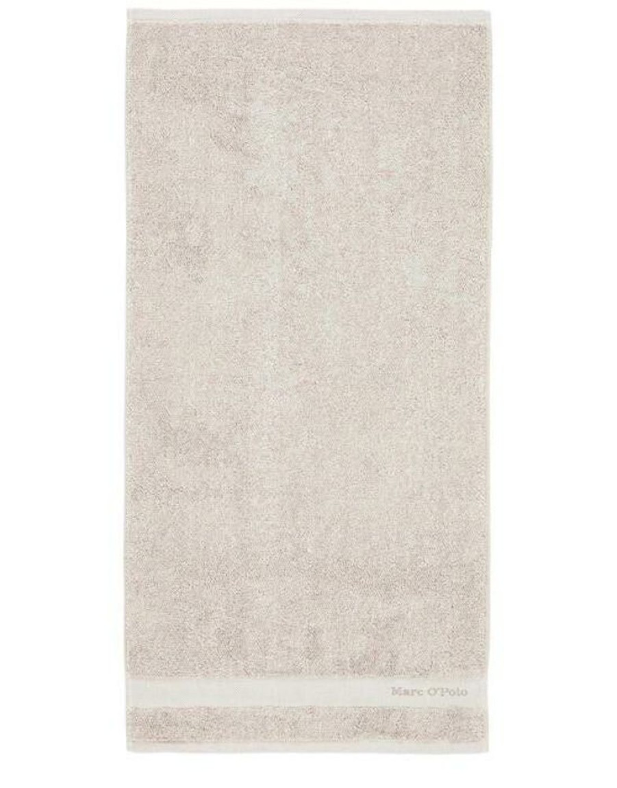 Handdoeken | Marc O'Polo Handdoeken Marc O'Polo Melange Handdoek Beige/Wit 50 X 100 Cm